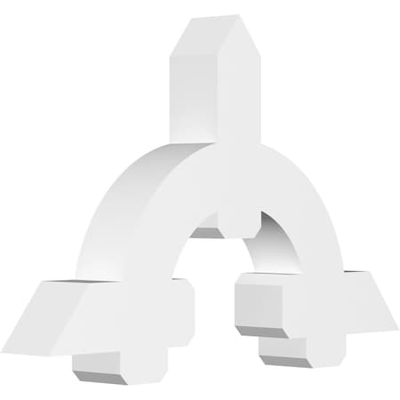 Ekena Millwork Ericson Architectural Grade PVC Gable Bracket, 48"W x 30"H x 6"D x 6"F, 15/12 Pitch GBP048X30X0606ERI00